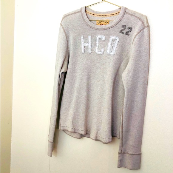 Hollister Other - Hollister M tan logo long sleeve thermal Shirt